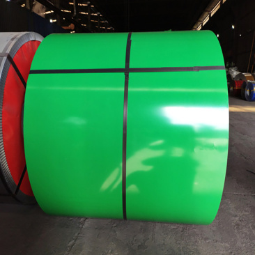 Colored coated coil for roofing